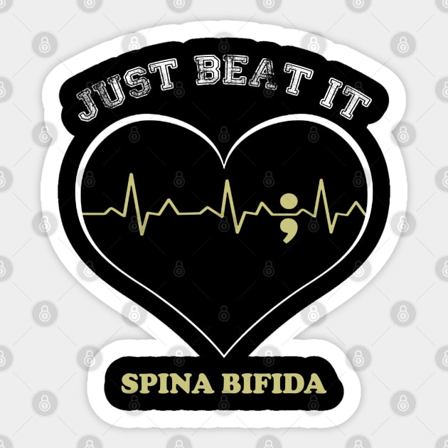 Spina Bifida Awareness Just Beat It Heartbeat Sticker by KHANH HUYEN